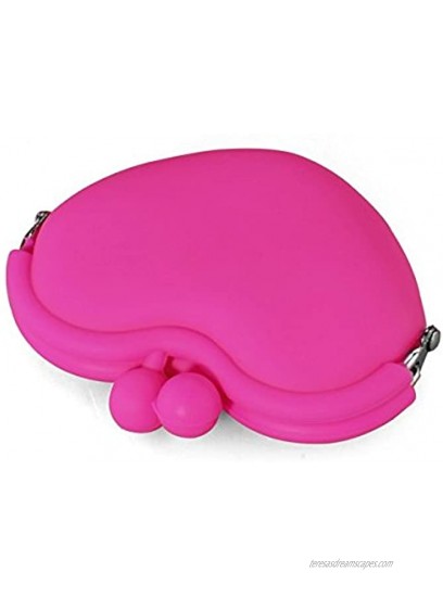 SunSunRise Magenta Cute Candy Silicone Key Coin Tray Change Wallet Purse Bag Pouch Case