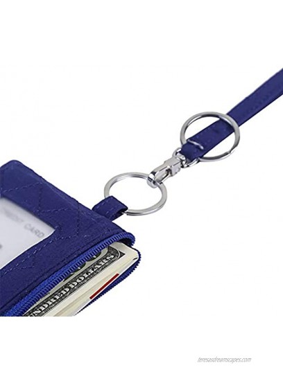 Zip ID Case and Lanyard Coin Purse with Id Window & Key Ring
