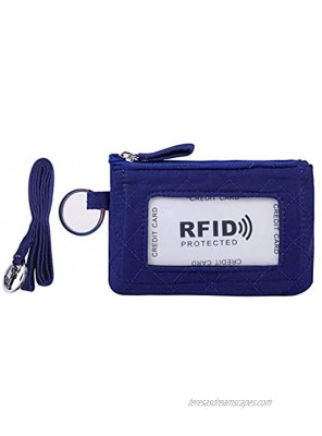 Zip ID Case and Lanyard Coin Purse with Id Window & Key Ring