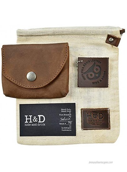 Hide & Drink Leather Card Organizer Cash Holder Earphone Pouch Everyday Accessories Handmade :: Bourbon Brown