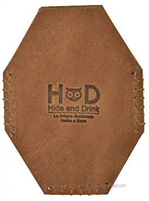 Hide & Drink Leather Geometric Card Holder Holds Up to 3 Cards Front Pocket Wallet Minimalist Organizer Handmade Includes 101 Year Warranty :: Single Malt Mahogany