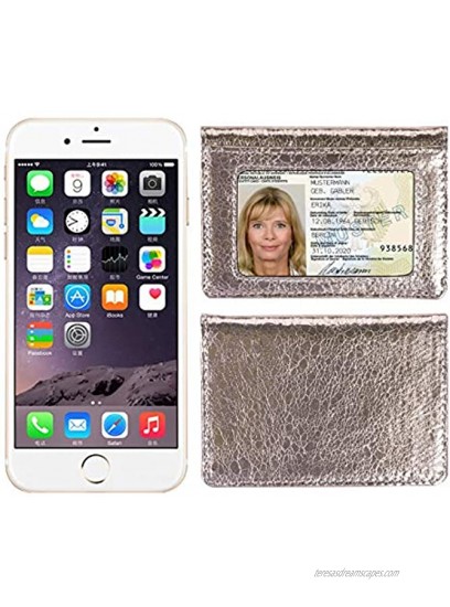 HUA ANGEL Slim Wallets Minimalist Bifold Card Front Pocket Thin Card Holder with ID Window