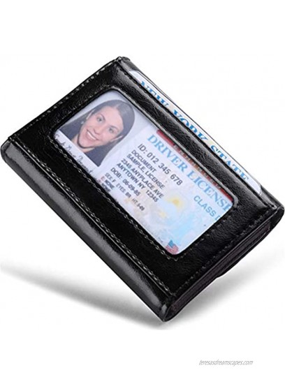 JEEBURYEE Womens RFID Blocking Credit Card Holder Small Leather Accordion Wallet