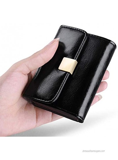 JEEBURYEE Womens RFID Blocking Credit Card Holder Small Leather Accordion Wallet