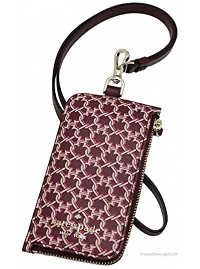 Kate Spade New York Spade Link Card Case Lanyard Card Holder Pink Multi