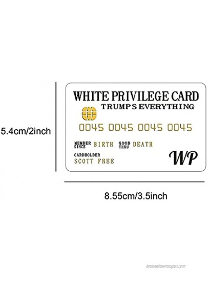 White Privilege Card-Inspirational Wallet Card Gifts Decoration Credit Card for Women & Men,Wallet Insert Card Joke Gag Gifts,Symbolizing Happiness and Success5PCS