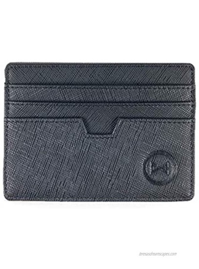 Women Slim Minimalist Card holder wallet Front Pocket RFID Blocking Leather card case w ID slot for Men business travel