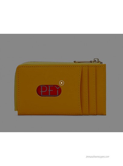 Women's Small Card Holder Wallet with Keychain RFID Slim Zipper Minimalist Wallets