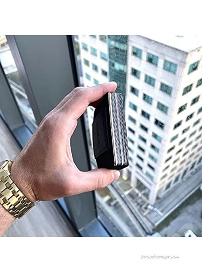 Croyez Minimalist Wallet Card Holder Slim Elastic Card Holder for Men & Women Brown