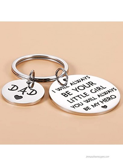 Dad Keychain Gifts from Daughter Fathers Day Valentines Christmas I Love You Daddy Gift for Father Stepdad Stepfather Men Him Birthday Thanksgiving Day Keychain Gift from Kids Children Teens