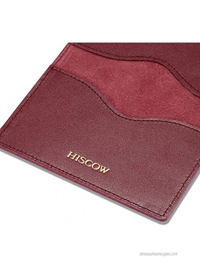 HISCOW Minimalist Thin Bifold Card Holder Italian Calfskin