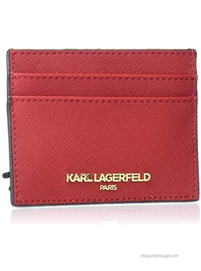 Karl Lagerfeld Paris Women's Case Wallet Credit Card Holder Crimson One Size