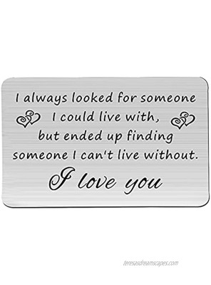 Metal Wallet Card Insert Wallet Card Gifts Birthady Day Engagement Gift I Love You Gifts For Husband Boyfriend Christmas