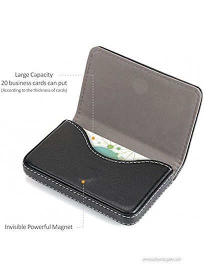 Padike Business Name Card Holder Luxury PU Leather,Business Name Card Holder Wallet Credit card ID Case Holder For Men & Women Keep Your Business Cards Clean