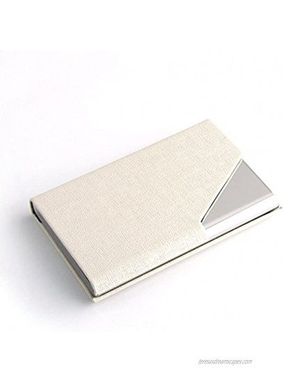 PartstockTM Business Name Card Holder Luxury PU Leather & Stainless Steel Multi Card Case Wallet Credit card ID Case Holder For Men & Women Keep Your Business Cards Clean with Magnetic Shut.W