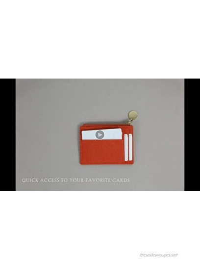 SERMAN BRANDS Slim Wristlet Card Case Holder Small RFID Blocking Wallet Change Purse for Women Keychain