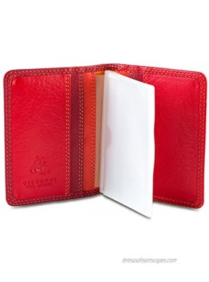 Visconti RB44 Cancum Multi-Color Soft Leather Card Holder for Credit Business and ID Cards