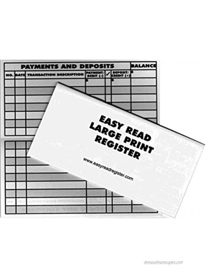 10 Large Print Low Vision Checkbook Transaction Registers