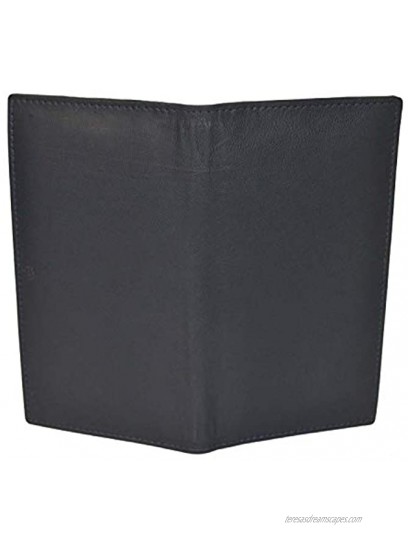 Basic Leather Checkbook Cover Dark Blue
