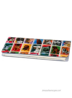 Dog Stamps Checkbook Cover