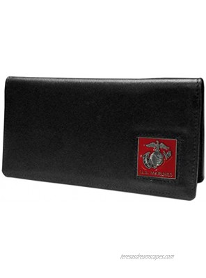 Leather Checkbook Cover Marines