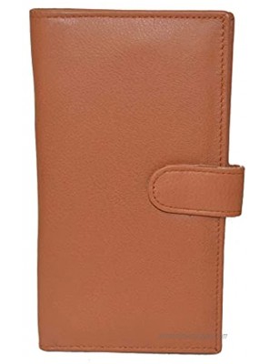 Leatherboss Checkbook Cover With Snap Closure