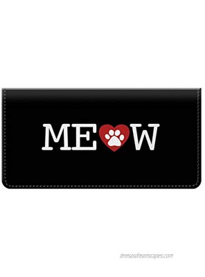 Meow Cat Love Checkbook Cover