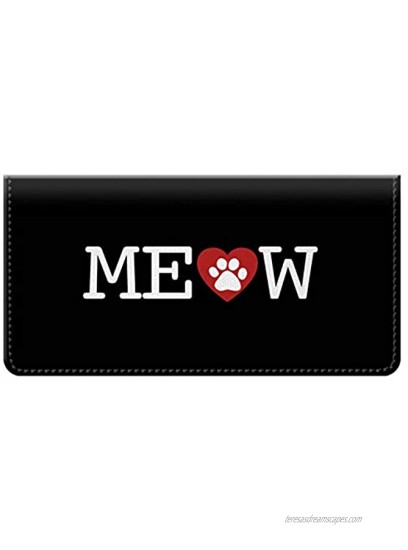 Meow Cat Love Checkbook Cover
