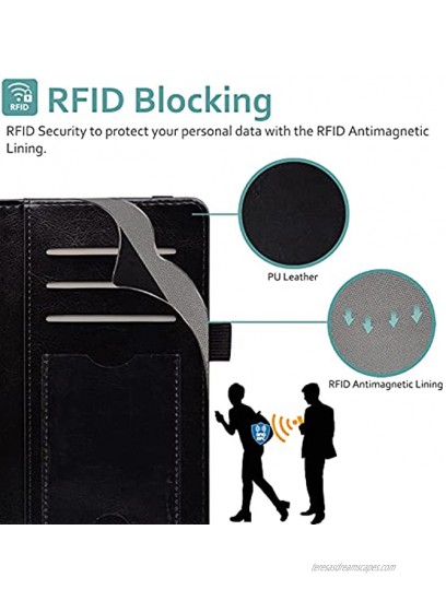 RSAquar Checkbook Cover for Women & Men Luxury Premium Leather Wallet with RFID Blocking