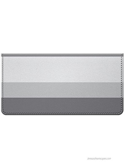 Stylish Gray Thick Stripe Design Checkbook Cover
