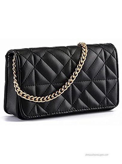 Ayliss Mini Women Crossbody Handbag Shoulder Handbags Evening Clutch Cellphone Wallet Purse PU Leather Bag with Chain