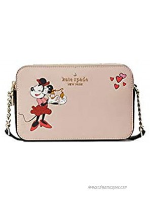 Kate Spade x Minnie Mouse Double Zip Crossbody Leather Purse