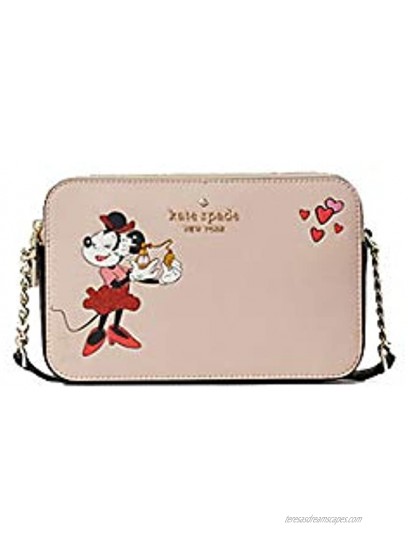 Kate Spade x Minnie Mouse Double Zip Crossbody Leather Purse