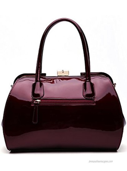 MKF Crossbody Satchel Shoulder Bags for Women Patent PU Leather Handbag Purse Marlene Lady Fashion Pocketbook