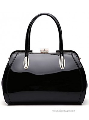 MKF Crossbody Satchel Shoulder Bags for Women Patent PU Leather Handbag Purse Marlene Lady Fashion Pocketbook
