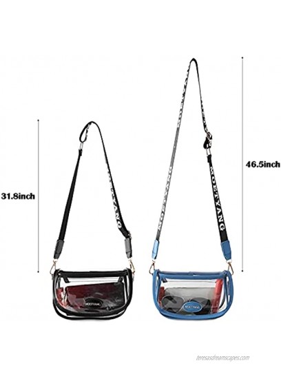 MOETYANG Clear Purse for Women Crossbody Handbag Cute Small See Through Bag Clutch