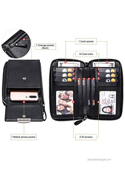 OIDERY Small Crossbody Phone Bags Cellphone Wallet Purse for Women with Credit Card Slots