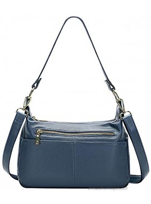 OVER EARTH Soft Leather Handbags for Women Crossbody Purses Multi Pockets Shoulder Bags Messenger Bag Medium
