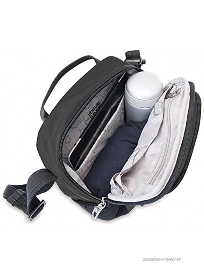 Pacsafe Vibe 200 7.5L Anti Theft Compact Travel Shoulder Bag Fits 10.5 inch Tablet Jet Black