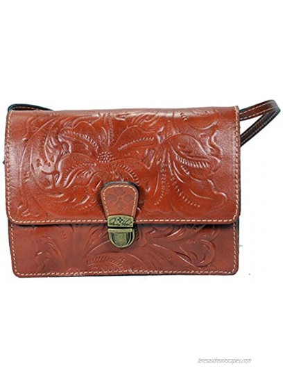 Patricia Nash Tooled FLORENCE LANZA Leather Crossbody Bag