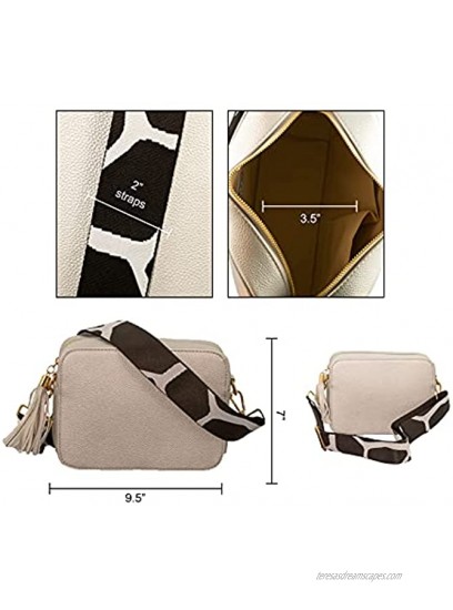 Pinafore Pebble Vegan Leather Crossbody Fashion Shoulder Bag with Adjustable Guitar Strap
