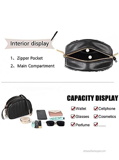 Small Crossbody Bags for Women Pu Leather Handbags Double Zip Pockets Cross Body Purses and Top Handle Satchel with Chain