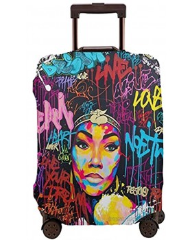 African Woman Luggage Cover Travel Suitcase Protector Suitcase Cover Elastic Suitcase Cover Washable Fits 18-32 Inch