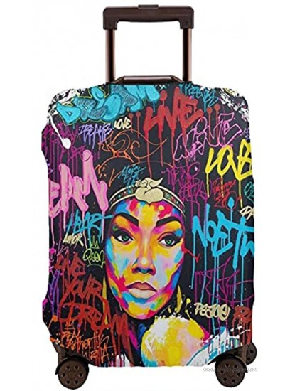 African Woman Luggage Cover Travel Suitcase Protector Suitcase Cover Elastic Suitcase Cover Washable Fits 18-32 Inch