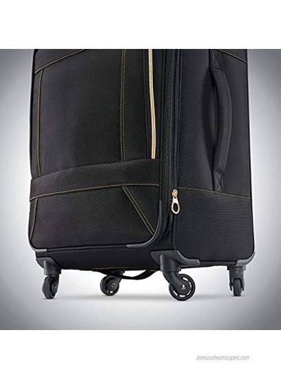 American Tourister Belle Voyage Softside Luggage with Spinner Wheels Black Checked-Medium 25-Inch