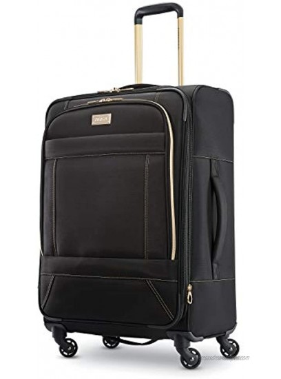 American Tourister Belle Voyage Softside Luggage with Spinner Wheels Black Checked-Medium 25-Inch