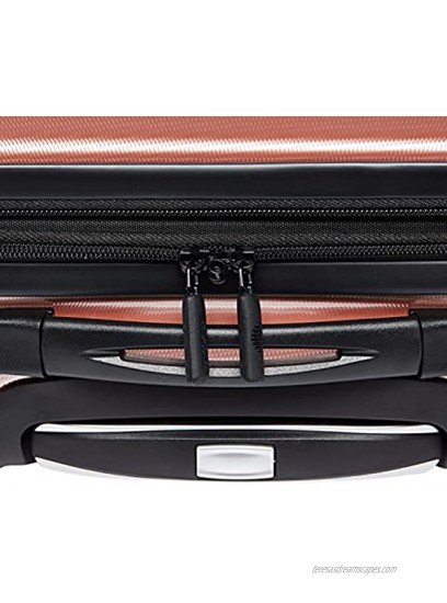 American Tourister Moonlight Hardside Expandable Luggage with Spinner Wheels Rose Gold Checked-Large 28-Inch