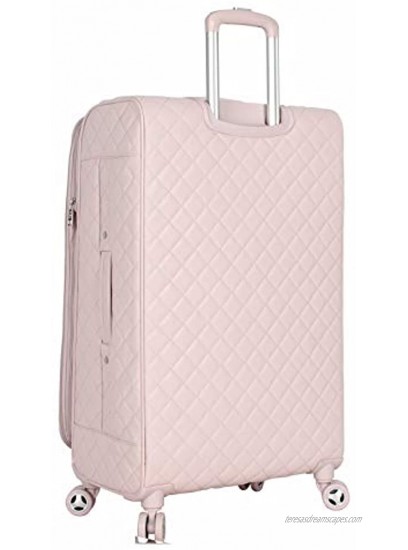 BCBGeneration Luggage Hardside Large 28 Suitcase with Spinner Wheels 28in Quilt Pink