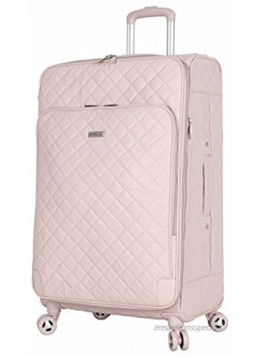 BCBGeneration Luggage Hardside Large 28" Suitcase with Spinner Wheels 28in Quilt Pink