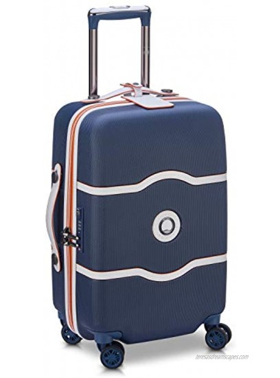 Delsey Paris Chatelet Air Roland Garros Collection Slim Cabin Trolley Case with 4 Double Wheels 55 cm Blue